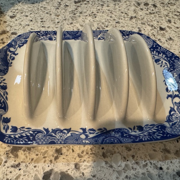 Spode Other - Spode Blue and Cream Floral Toast Dish